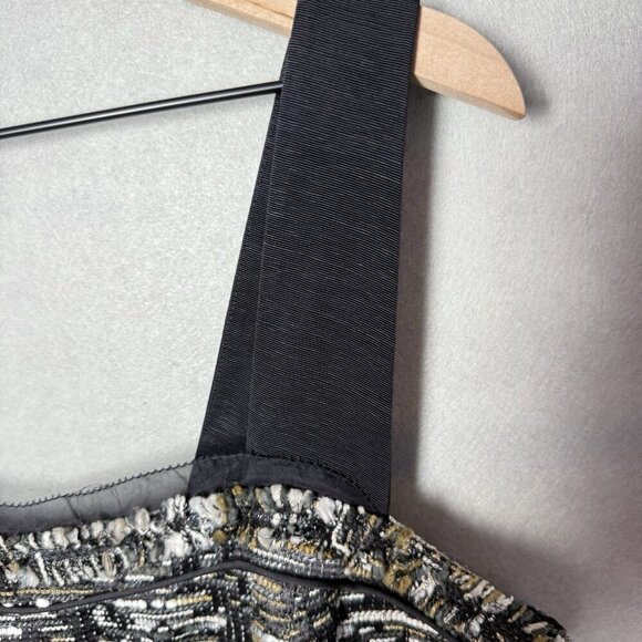 Aysha Women’s Tweed Sleeveless Dressy Mini Dress Metallic Weave Black Multi - Picture 7 of 16